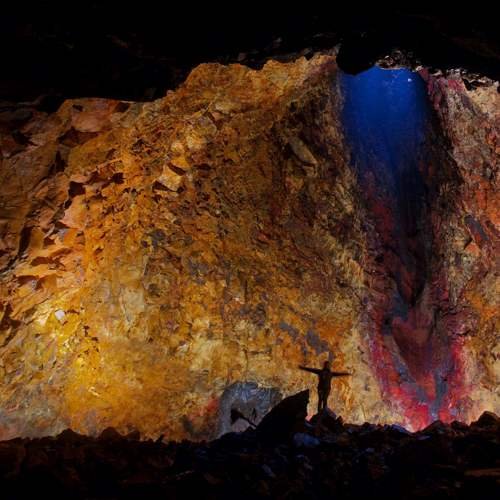 Inside the volcano